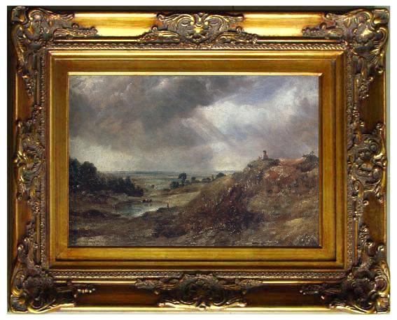 framed  John Constable Branch Hill Pond,Hampstead Heath,with a boy sitting on a bank, Ta056